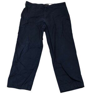 Lands' End Mens Pants Size 38 Traditional Fit Chino Khaki Straight Casual Navy